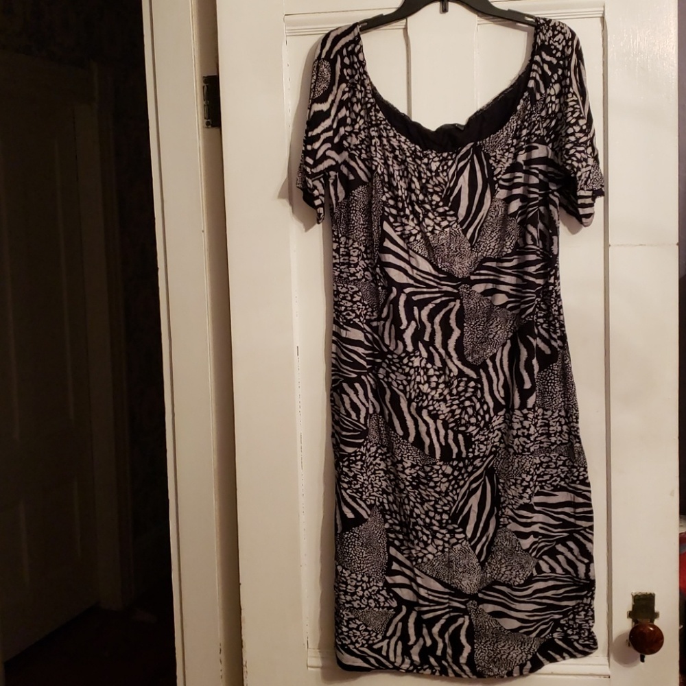Animal Print Plus Bodycon Midi Dress